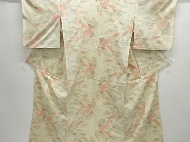 JAPANESE KIMONO / ANTIQUE KIMONO / SILK / HITOE TSUMUGI / WOVEN PLANTS